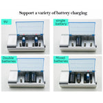 AC 100-240V 4-Schacht-Batterieladegerät für AA & AAA & C / D Batterien, EU-Stecker