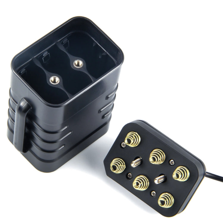 6 Sektionen 18650 Akku Multifunktions Mobile Power Box mit 8,4v Rundstecker & 5v USB Dual-Spannungsausgang Ohne Akku, 8,4v