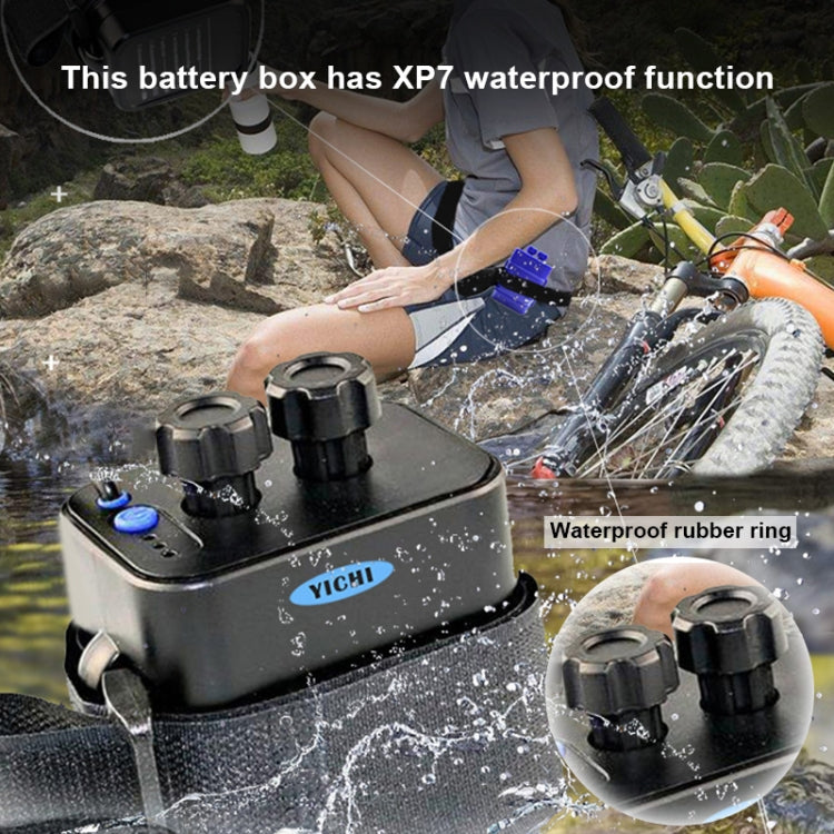 6 Sektionen 18650 Akku Multifunktions Mobile Power Box mit 8,4v Rundstecker & 5v USB Dual-Spannungsausgang Ohne Akku, 8,4v