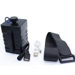 3 Sektionen 18650/26650 IPX7 Wasserdichte Akku-Box mit 12v Rundstecker & 5v USB-Anschluss Ausgangsspannung Ohne Akku, 12v