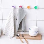 Self-Adhesive Hooks Towel, Orange, Rose, Green, Purple