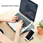 T3 Multifunktions-Hohlraum-Design Kühlhalter mit 10-stufig verstellbarem Winkel für Notebook, MacBook, iPad, Mobiltelefone, T3 (Blau), T3 (Weiß), T3 (Schwarz), T3 (Pink)