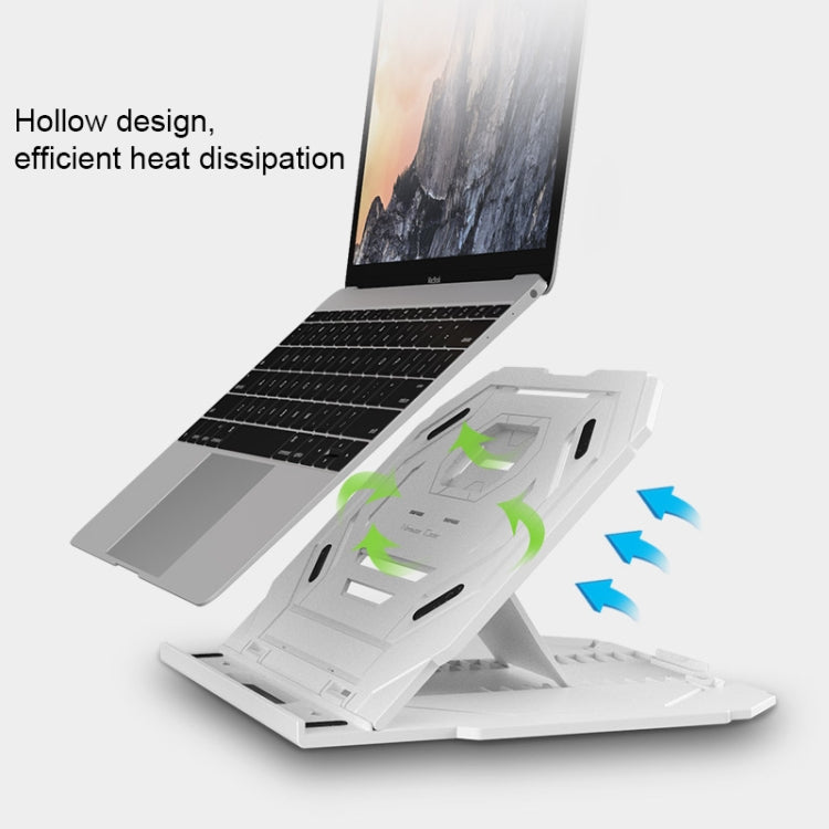 T3 Multifunktions-Hohlraum-Design Kühlhalter mit 10-stufig verstellbarem Winkel für Notebook, MacBook, iPad, Mobiltelefone, T3 (Blau), T3 (Weiß), T3 (Schwarz), T3 (Pink)