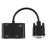 2 in 1 VGA zu HDMI + VGA 15-Pin HDTV Adapter Konverter mit Audio