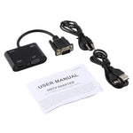 2 in 1 VGA zu HDMI + VGA 15-Pin HDTV Adapter Konverter mit Audio