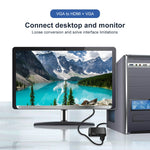 2 in 1 VGA zu HDMI + VGA 15-Pin HDTV Adapter Konverter mit Audio