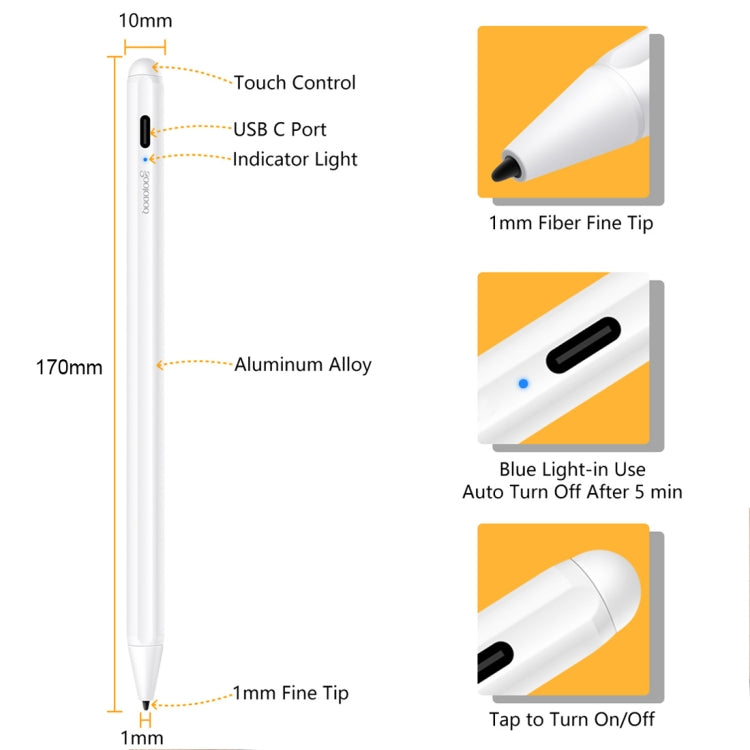 1,4-2,3mm Magnetisches Design Superfeine Spitze Verhindert versehentliche Berührungen Handschriftlicher kapazitiver Bildschirm-Stift