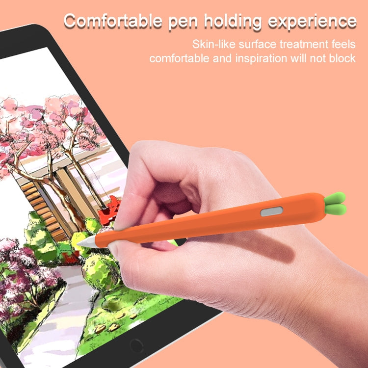 LOVE MEI Für Apple Pencil 2 Karottenförmige Stylus Stift Silikon Schutzhülle, Für Apple Pencil 2