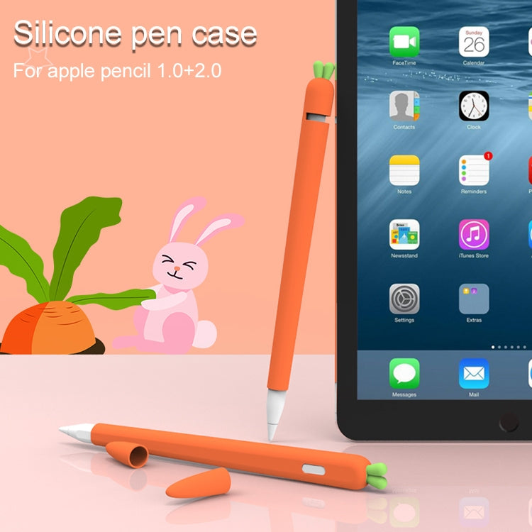 LOVE MEI Für Apple Pencil 2 Karottenförmige Stylus Stift Silikon Schutzhülle, Für Apple Pencil 2