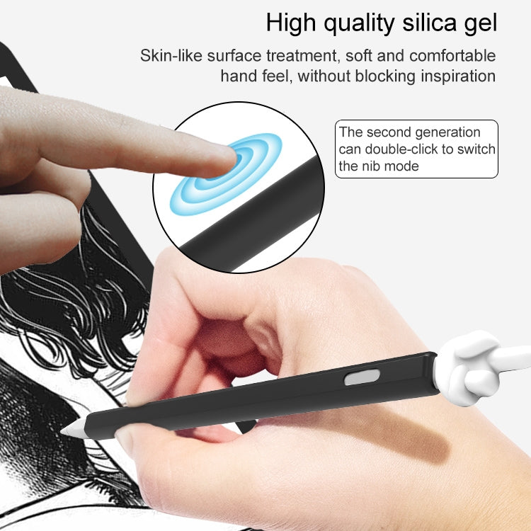 LOVE MEI Für Apple Pencil 2 Mittelfinger-förmige Silikon-Schutzhülle, Für Apple Pencil 2