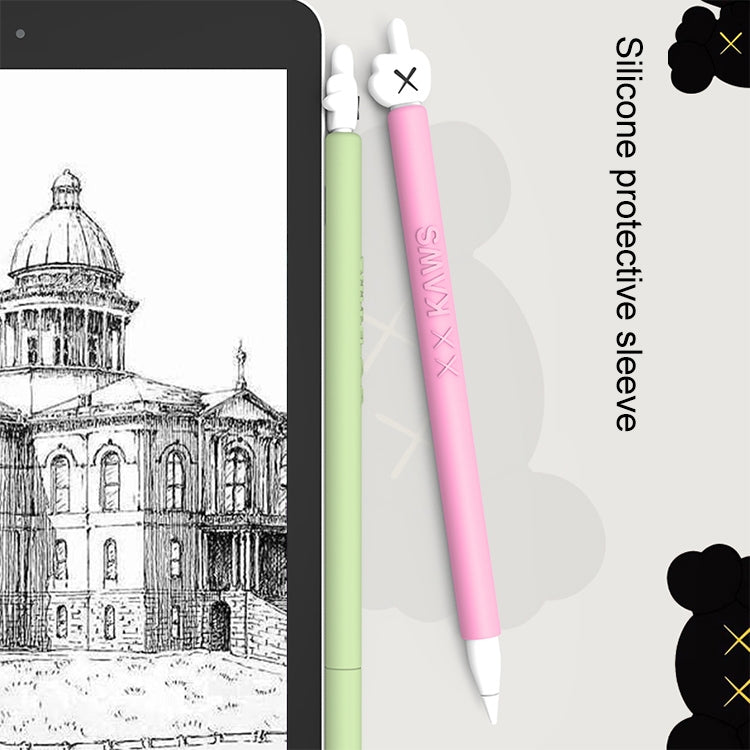 LOVE MEI Für Apple Pencil 2 Mittelfinger-förmige Silikon-Schutzhülle, Für Apple Pencil 2