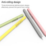 LOVE MEI Für Apple Pencil 2 Zahlen- und Buchstaben-Design Silikon-Schutzhülle, Für Apple Pencil 2