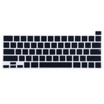 Staubdichte Silikon Laptop-Tastaturschutzfolie für MacBook Pro 16 Zoll A2141 & Pro 13,3 Zoll A2251 / A2289 / A2338 (2020), Für MacBook Pro 16 Zoll A2141 (Schwarz), Für MacBook Pro 16 Zoll A2141 (Weiß)