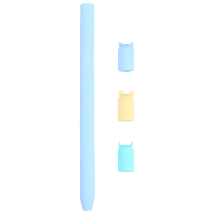 4 in 1 Stylus Stift Cartoon Tier Silikon Schutzhülle für Apple Pencil 1, Für Apple Pencil 1