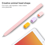 4 in 1 Stylus Stift Cartoon Tier Silikon Schutzhülle für Apple Pencil 1, Für Apple Pencil 1