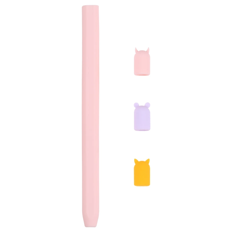 4 in 1 Stylus Stift Cartoon Tier Silikon Schutzhülle für Apple Pencil 2, Für Apple Pencil 2