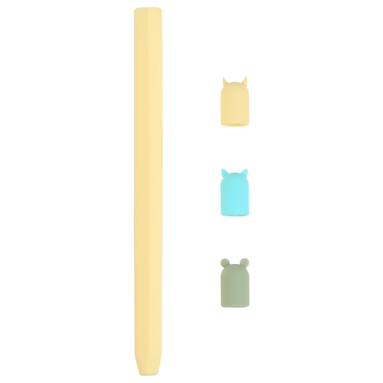 4 in 1 Stylus Stift Cartoon Tier Silikon Schutzhülle für Apple Pencil 2, Für Apple Pencil 2