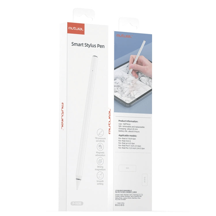 Mutural P-950B Neigung Drucksensor Kapazitiver Stylus Pen mit Handballenerkennung für iPad 2018 oder später, 950B