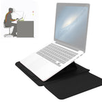 4 in 1 Universelle wasserdichte PU-Leder Laptophülle mit Griff & Ständer & Stifthalter + 2 Aufwickler + Mausbeutel + Ladegerät-Set für 13 / 14 Zoll Laptops, 13 / 14 Zoll