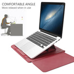 4 in 1 Universelle wasserdichte PU-Leder Laptophülle mit Griff & Ständer & Stifthalter + 2 Aufwickler + Mausbeutel + Ladegerät-Set für 13 / 14 Zoll Laptops, 13 / 14 Zoll