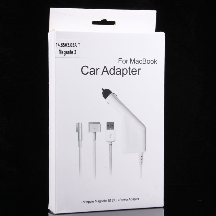 45W 14,85V 3,05A 5-Pin T-Stil MagSafe 2 Auto-Ladegerät mit 1 USB-Anschluss für Apple Macbook A1466 / A1436 / A1465 / A1435 / MD224 / MD231 / MD761 / MD711, Länge: 1,7m, 45W 14,85V 3,05A