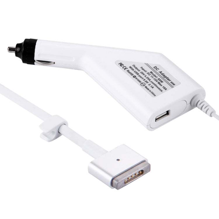 85W 20V 4,25A 5-Pin T-Stil MagSafe 2 Auto-Ladegerät mit 1 USB-Anschluss für Apple Macbook A1398 / A1424 / MC975 / MC976 / ME664 / ME665, Länge: 1,7m, 85W 20V 4,25A