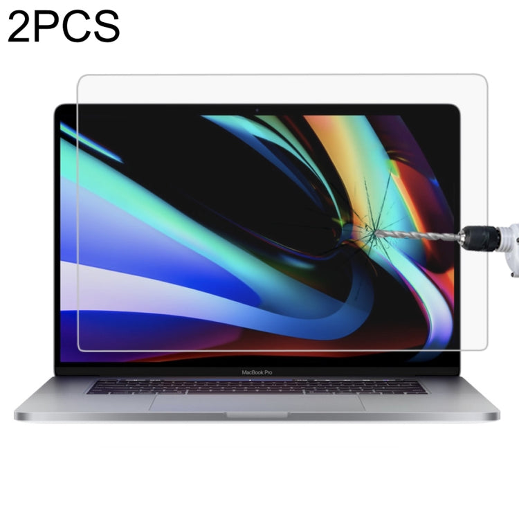 2 STÜCK Für MacBook Pro 16 Zoll 9H Laptop Bildschirm Gehärtetes Glas Schutzfolie, 2 STÜCK