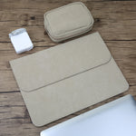 2 in 1 Horizontale matte Leder-Innentasche für Laptop + Netzteiltasche für MacBook Air 13,3 Zoll A1466 (2012 - 2017) / A1369 (2010 - 2012), MacBook Air 13,3 Zoll A1466 (2012 - 2017) / A1369 (2010 - 2012)