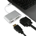 4-in-1 USB / Typ-C auf 4K HDMI + VGA + USB 3.0 Schnittstelle Multifunktionsadapter