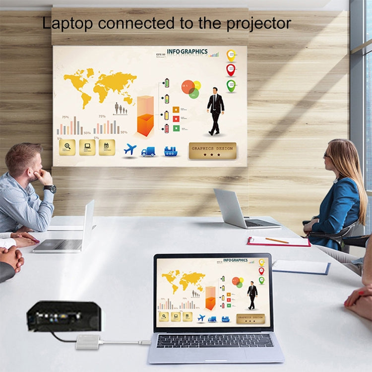 4-in-1 USB / Typ-C auf 4K HDMI + VGA + USB 3.0 Schnittstelle Multifunktionsadapter