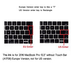 ENKAY Hat-Prince 2 in 1 Kristallklare Hartschalen-Kunststoff-Schutzhülle + Europa-Version Ultra-dünner TPU Tastaturschutz für 2016 MacBook Pro 13,3 Zoll ohne Touch Bar (A1708), 13,3 Zoll ohne Touch Bar Europa-Version