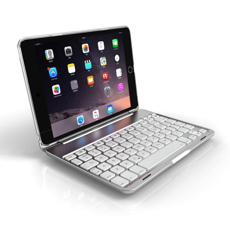 F8SM+ Laptop-Version Bunte hintergrundbeleuchtete Aluminiumlegierung Bluetooth-Tastatur Tablet-Hülle für iPad mini 4 / mini 5