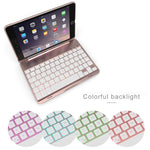 F8SM+ Laptop-Version Bunte hintergrundbeleuchtete Aluminiumlegierung Bluetooth-Tastatur Tablet-Hülle für iPad mini 4 / mini 5