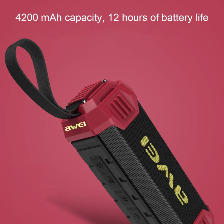 awei Y280 IPX4 Bluetooth-Lautsprecher Powerbank mit verbessertem Bass, integriertem Mikrofon, Unterstützung für FM / USB / TF-Karte / AUX, Y280