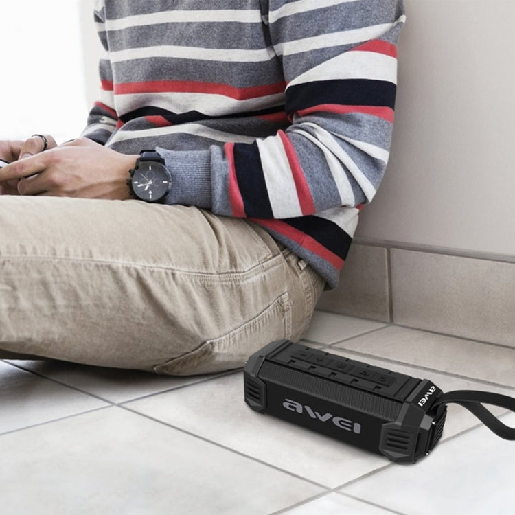 awei Y280 IPX4 Bluetooth-Lautsprecher Powerbank mit verbessertem Bass, integriertem Mikrofon, Unterstützung für FM / USB / TF-Karte / AUX, Y280