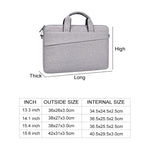 ST03S 15.4 inch Double Side Pockets Wearable Oxford Cloth Soft Handle Portable Laptop Tablet Bag, 15.4 inch Black, 15.4 inch Pink, 15.4 inch Grey, 15.4 inch Deep Space Gray, 15.4 inch Navy Blue
