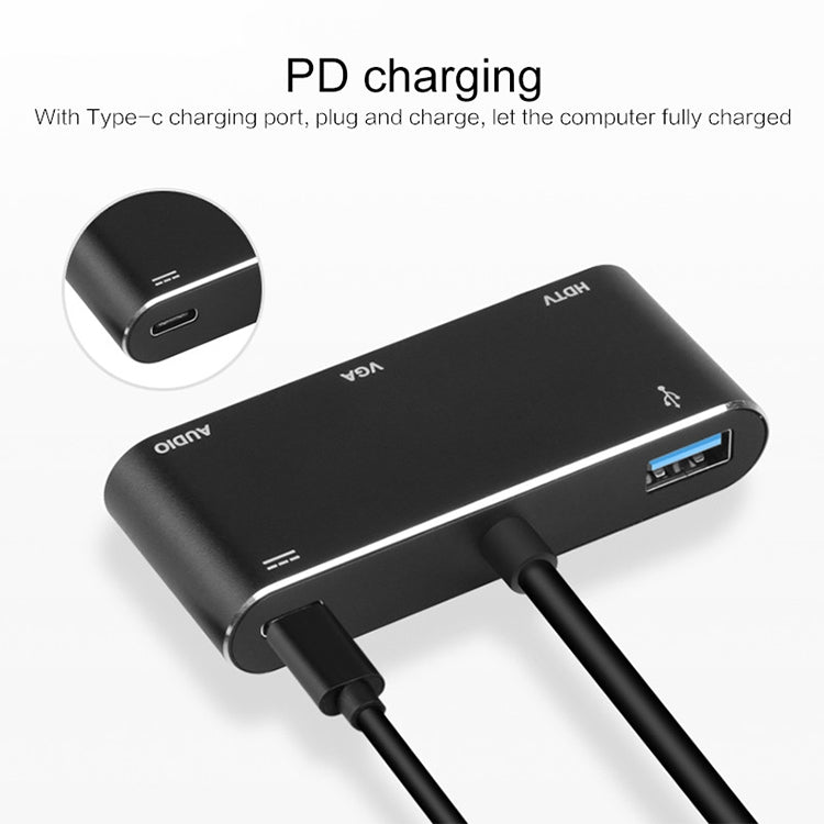 USB-C / Type-C zu HDMI / VGA / USB 3.0 / PD Konverter