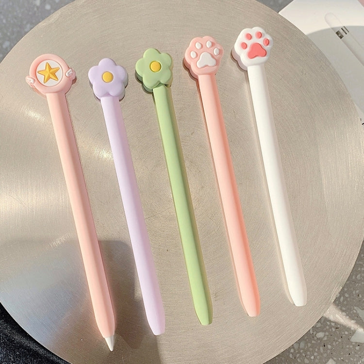 Niedliche Cartoon Silikon Schutzhülle für Apple Pencil 2 (Katzenklaue Pink), Für Apple Pencil 2