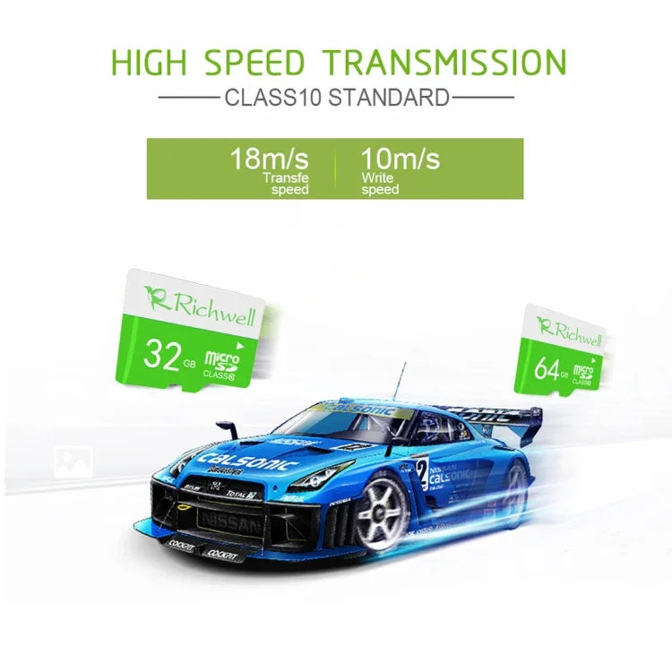 Richwell 32 GB High Speed ​​Class 10 Micro SD (TF) Speicherkarte, 32 GB