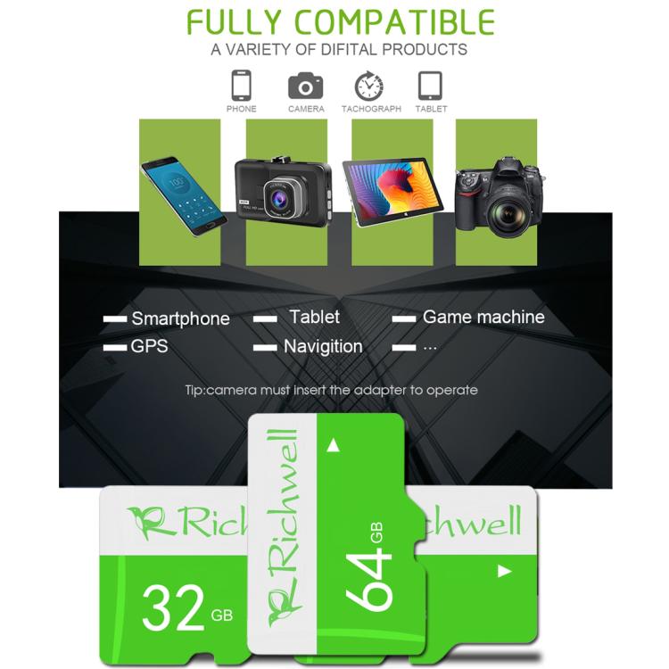 Richwell 32 GB High Speed ​​Class 10 Micro SD (TF) Speicherkarte, 32 GB
