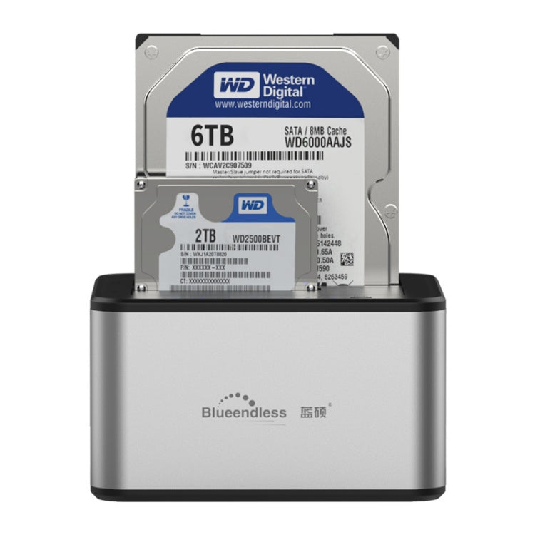 Blueendless 2,5 / 3,5 Zoll SATA USB 3.0 2-Bay Offline-Kopier-Festplatten-Dock