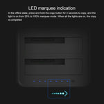 Blueendless 2,5 / 3,5 Zoll SATA USB 3.0 2-Bay Offline-Kopier-Festplatten-Dock