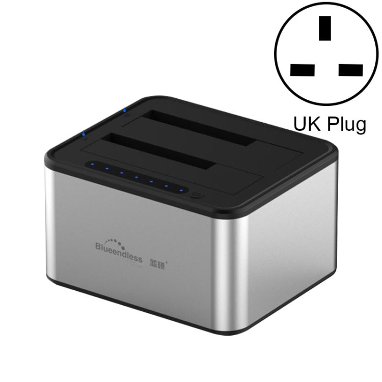 Blueendless 2,5 / 3,5 Zoll SATA USB 3.0 2-Bay Offline-Kopier-Festplatten-Dock