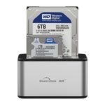 Blueendless 2,5 / 3,5 Zoll SATA USB 3.0 2-Bay Offline-Kopier-Festplatten-Dock