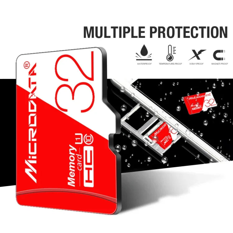 MICRODATA 32 GB High Speed ​​U1 Rot und Weiß TF (Micro SD) Speicherkarte, 32 GB