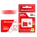 MICRODATA 32 GB High Speed ​​U1 Rot und Weiß TF (Micro SD) Speicherkarte, 32 GB