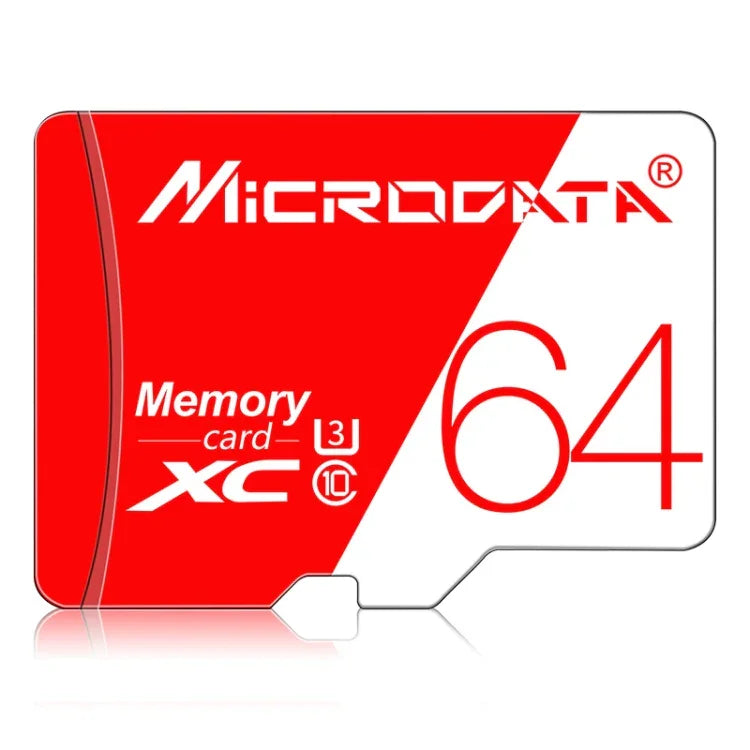 MICRODATA 64 GB High Speed ​​U3 Rot und Weiß TF (Micro SD) Speicherkarte, 64 GB
