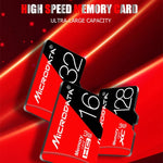MICRODATA 16 GB High Speed ​​U1 Rot und Schwarz TF (Micro SD) Speicherkarte, 16 GB