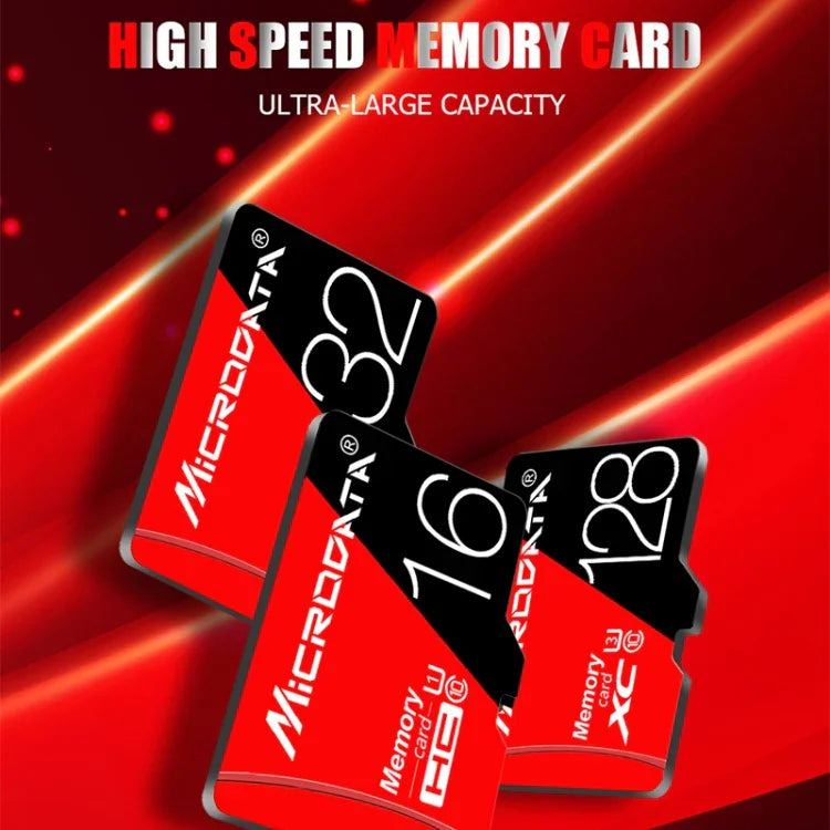 MICRODATA 16 GB High Speed ​​U1 Rot und Schwarz TF (Micro SD) Speicherkarte, 16 GB