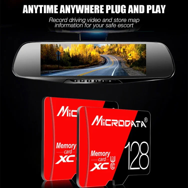 MICRODATA 16 GB High Speed ​​U1 Rot und Schwarz TF (Micro SD) Speicherkarte, 16 GB